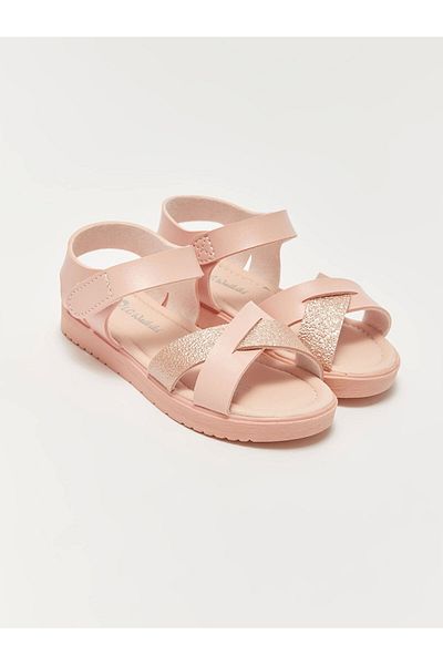 LC Waikiki Lcw Steps Pink Printed Girls Sandals