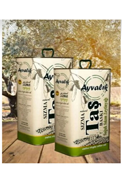 AYVALIK 10lt Naturel Sızma Soğuk Sıkım Taş Baskı 10 Lt Zeytinyağı 2 Ad X 5 Lt...