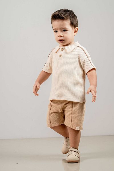 bombe Baby Kids Camel Cotton 2-Piece Set First I Trend Fashion Bottom Top Set