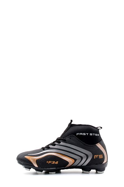 FAST STEP Black Copper High Top Socks Crampon Astroturf Football Sports Shoes 930XA034K