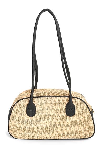 Mio Gusto Beige Black Color Detailed Women's Shoulder Bag