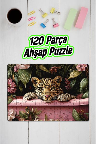 kutuTR Wooden Puzzle 30X40 cm Size 120 Pieces M4
