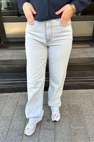 Puane Straight Trousers - Light Blue
