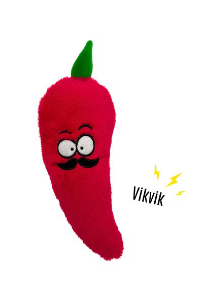 Havhav Chubby Pepper Dog Toy Red Color, Vikvik Sound Plush Dog Toy Dog Sleeping Companion