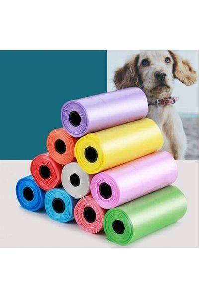 sanal trend 20 rolls 300pcs no pattern dog pet poop bags droppings bag