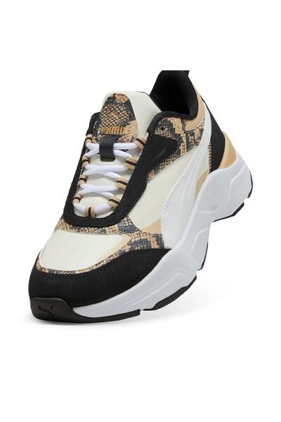 Puma Kadın Spor Ayakkabı 40069301 Cassia Snake Chic Vapor Gray-Light Sand- Black- White