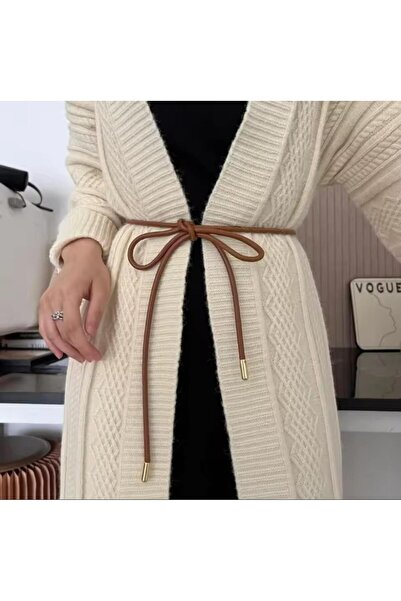 Desre Moda Düğüm Detaylı İp Kemer Kadın Kemeri,Ceket Kemeri,Gömlek Kemeri,