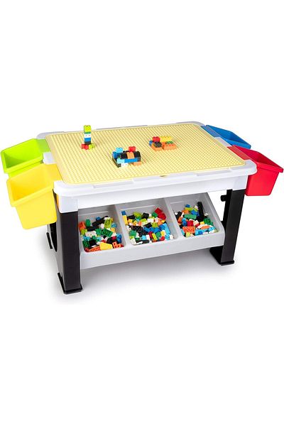 Generic Building Blocks And Table Set For Kids 3 Years 300 Pieces