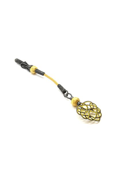 Tesbihane 1000 SterlinG Silver Yellow-Grey Tasseled Kazaz