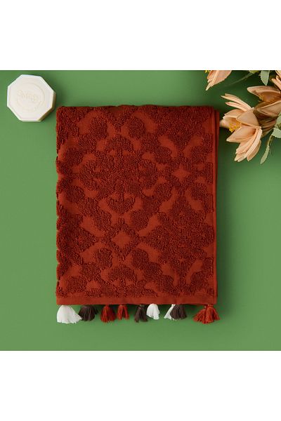 Evidea Soft Earthy Hues Juan Face Towel - Burgundy - 50X90 cm