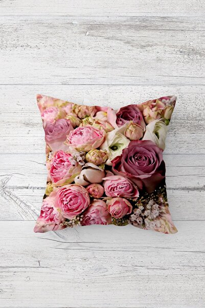 farbala Floral Pattern One Side Printed Hidden Zipper Decorative Pillow Case Throw Pillow Case