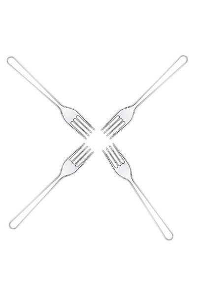 Pisicik 100 Pieces Luxury Flexible Transparent Fork 17 cm