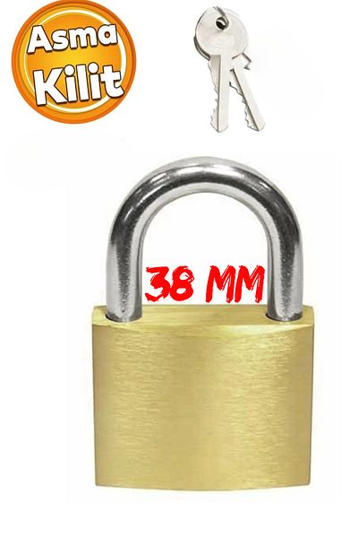 ODTA Padlock Yellow 38 mm 2 Keys Ring Door Crate Box Lock Lock