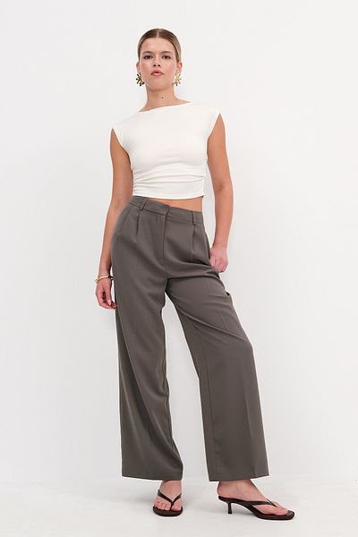 Addax Pantaloni largi cu talie înaltă PN13931