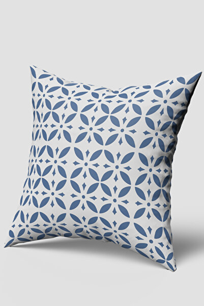 EsnafAli Синьо-бяла геометрична калъфка за възглавница