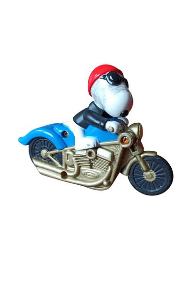Hureggo Vintage Original Motorcycle Snoopy Figure Toy & 11 cm