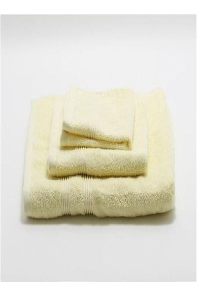 RISHAHOME 3-Piece Towel Set – Bath, Hand & Face Towels, Yellow, 70x140, 40x70, 33x33cm