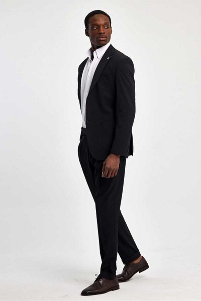 Savira Lycra Woven Fabric Unlined Mono Collar Bag Pocket Italian Model Trousers Set of Two