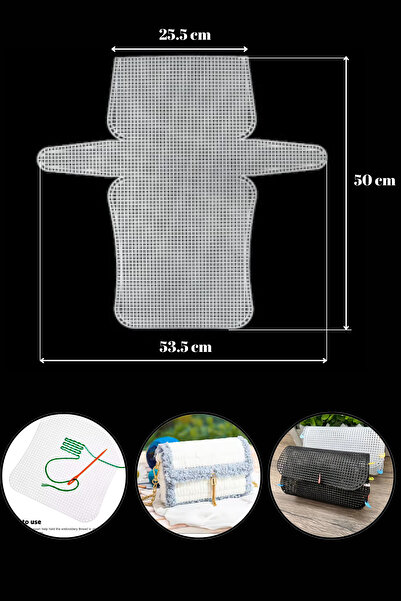 Kardelux حقيبة بلاستيك قماش ميجابوي (53.5×50 سم) لون أبيض