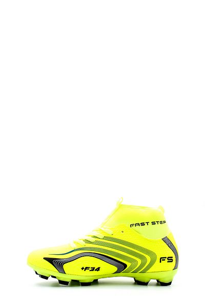 FAST STEP Phosphor Yellow High-top Socks Crampon Astroturf Football Sports Shoes 930xa034k