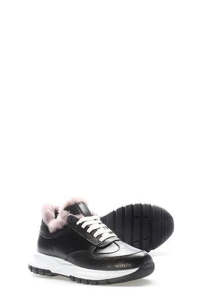 FAST STEP Pantofi casual de damă din piele naturală și blană 197KZAA04