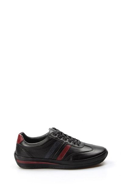 FAST STEP Pantofi de bărbați din piele naturală Claret Roșu Negru