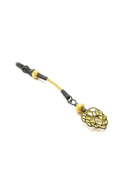 Tesbihane 1000 SterlinG Silver Yellow-Grey Tasseled Kazaz
