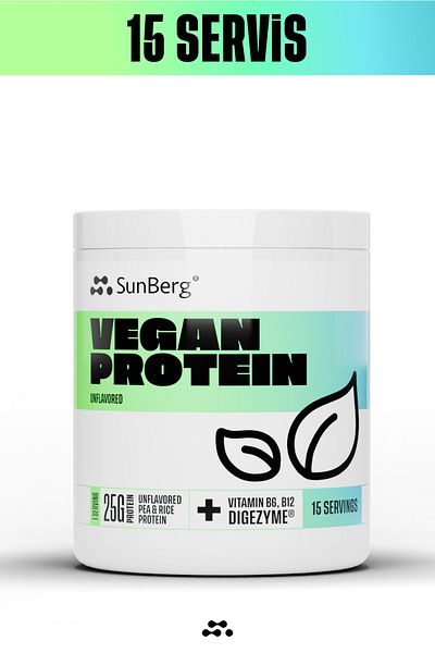 SunBerg Vegan Protein I Unflavored 450 g - 15 Servings