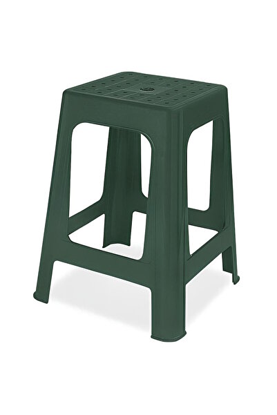 Papatya Mercan Plastik Tabure - Bahçe Balkon Taburesi Yeşil