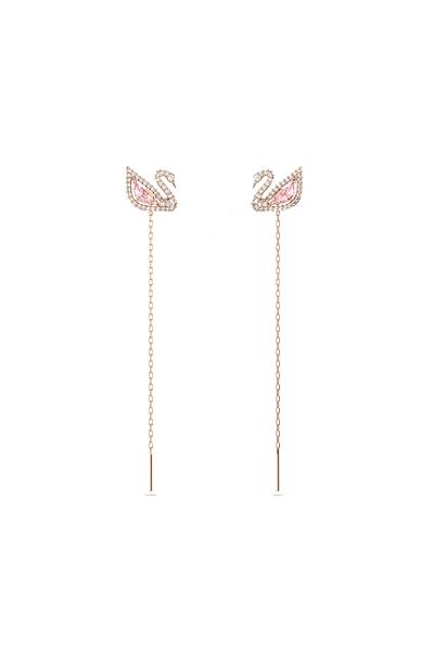 Swarovski 5469990 Dazzling Swan Earrings - PE LNG CZMO/ROS