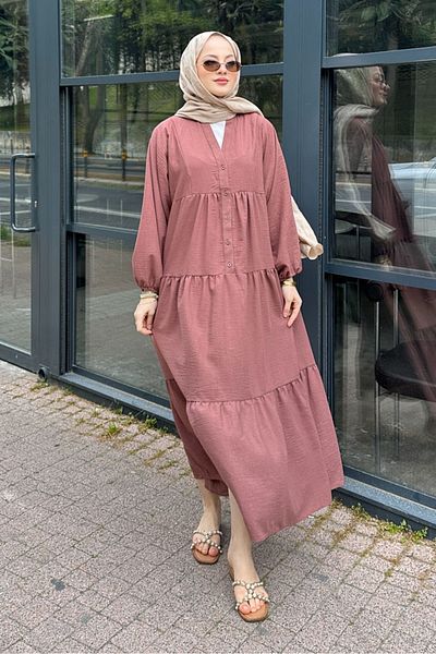 Ovn. Φόρεμα Alis Layered - Καφέ