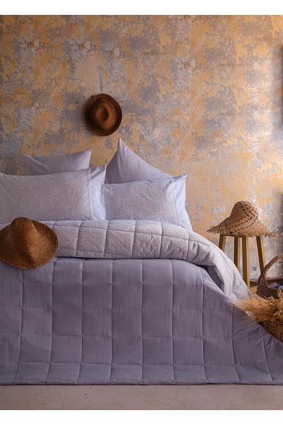 Apricitas HOME ΣΕΤ ΚΡΕΒΑΤΙ ΚΑΛΥΜΜΑ ΔΙΠΛΟΥ ΚΡΕΒΑΤΙ INES ΓΚΡΙ - ΚΡΕΒΑΤΙ ΚΑΛΥΜΜΑ