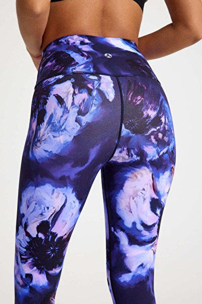 Pulsar Push Up Leggings Blue Print