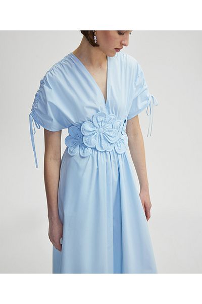 İpekyol Poplin Dress with Flower Applique