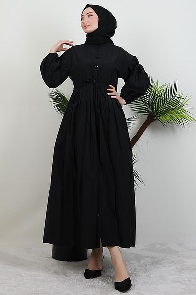 giz astore Pleated Princess Dress Black