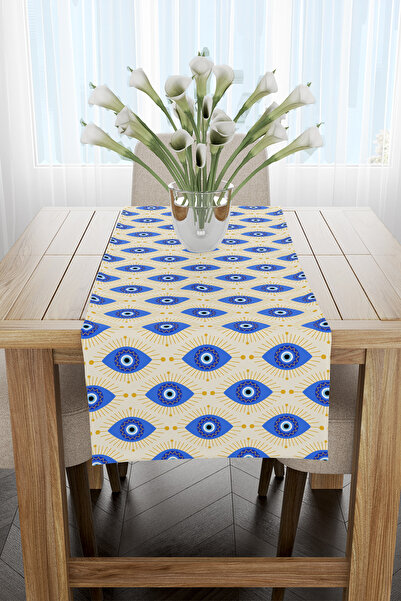 EsnafAli عداء منقوش بخرز عين الشر 40X140