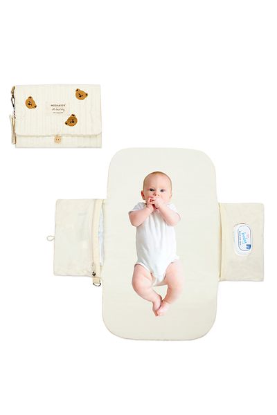 Modakids Portable Nursing Bag - Baby Diaper Cushion, Pad Cover Organizer