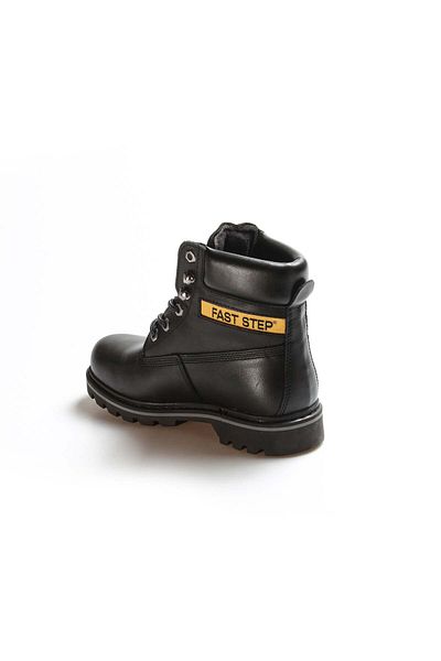 FAST STEP Genuine Leather Black Women's Worker Boots 938sga50