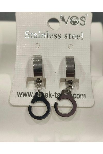 Bijutek Stainless Steel Men's Steel Patterned and Dangle Earrings 2