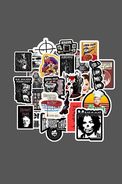 dadi ramba Serial Killers Sticker Pack -Bullet Journal- Agenda -Laptop Label Sticker
