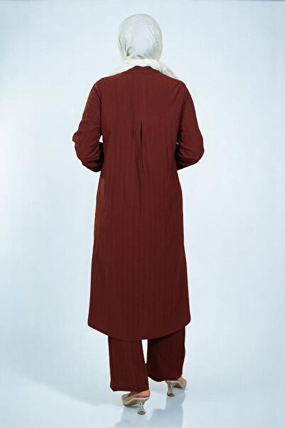 Missvalle Buttoned Double Suit Brown 19179