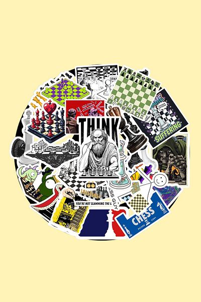 dadi ramba Chess Sticker Pack -Bullet Journal- Agenda -Laptop Sticker Decal