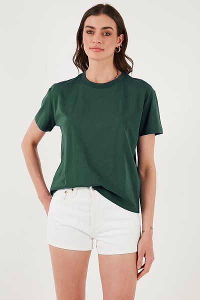 Lela Cotton Oversize Fit Crew Neck t Shirt t Shirt 5866097