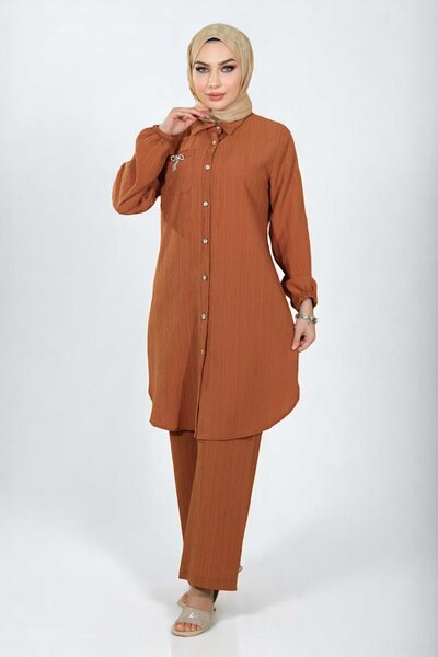 Missvalle Καρφίτσα με κουμπιά Λεπτομερές μαύρισμα κοστούμι 19178