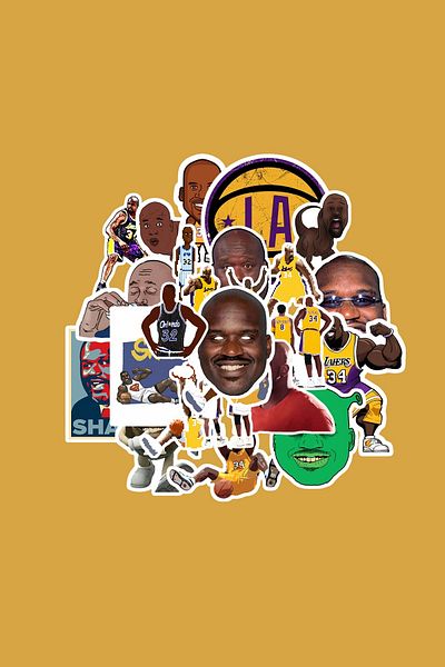 dadi ramba Shaquille O'Neal (Shaq) Sticker Pack -Bullet Journal - Laptop Sticker Decal