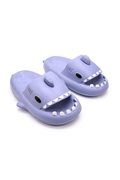 Tmall Papuci pentru femei și copii, formă de rechin, spumă, ușori, pd1043, albaștri