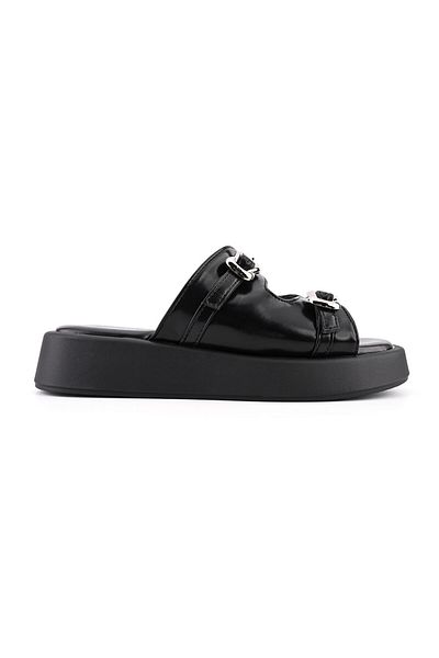 Tmall Papuci Casual De Dama,Din piele ecologica,SA35,Negru