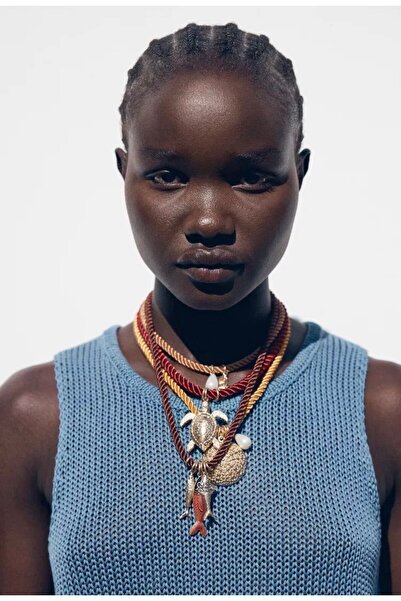 gingillo aksesuar نموذج العلامة التجارية الملونة حبل الأسماك التفاصيل قلادة ر...