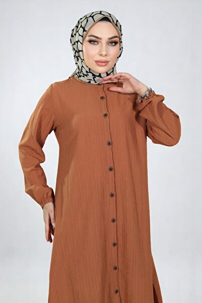 Missvalle بدلة مزدوجة بأزرار باللون البني 19179