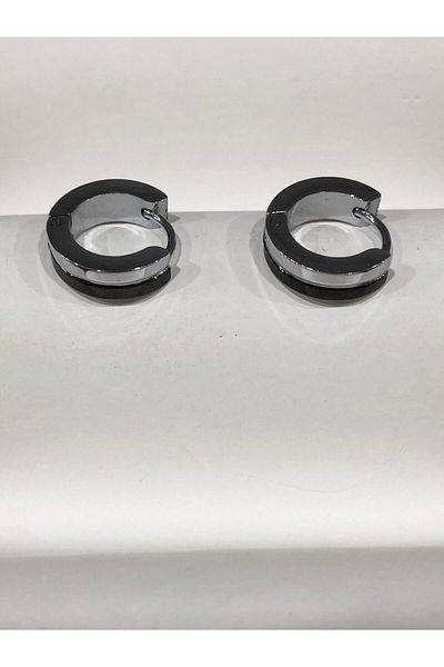 Bijutek Stainless Steel Men's Steel Patterned and Dangle Earrings